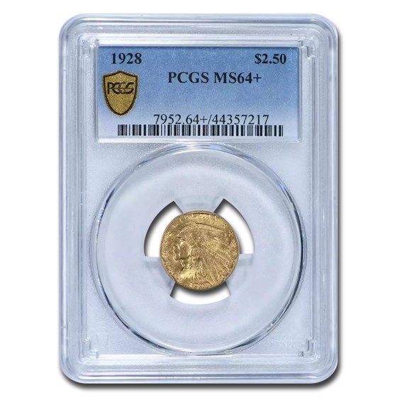 1928 $2.50 Indian Gold Quarter Eagle MS-64+ PCGS 1928 $2.50 Indian Gold Quarter Eagle MS-64+ PCGS