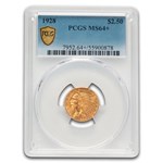 1928 $2.50 Indian Gold Quarter Eagle MS-64+ PCGS