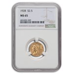 1928 $2.50 Indian Gold Quarter Eagle MS-65 NGC