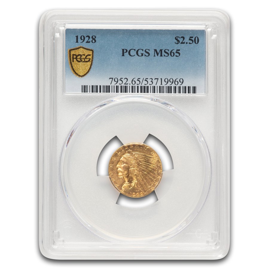 1928 $2.50 Indian Gold Quarter Eagle MS-65 PCGS