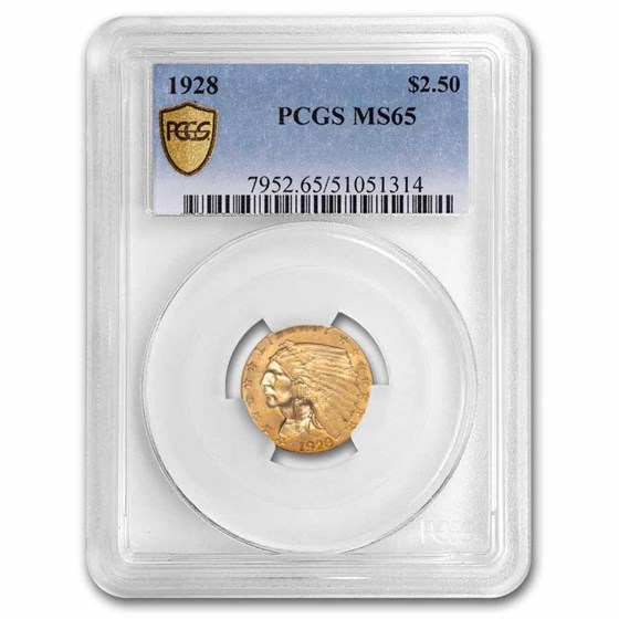 1928 $2.50 Indian Gold Quarter Eagle MS-65 PCGS 1928 $2.50 Indian Gold Quarter Eagle MS-65 PCGS