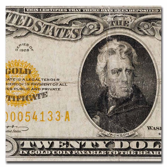 Buy 1928* $20 Gold Certificate Fine (Fr#2402*) Star Note | APMEX