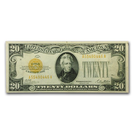 1928 $20 Gold Certificate VF (Fr#2402) 1928 $20 Gold Certificate VF (Fr#2402)
