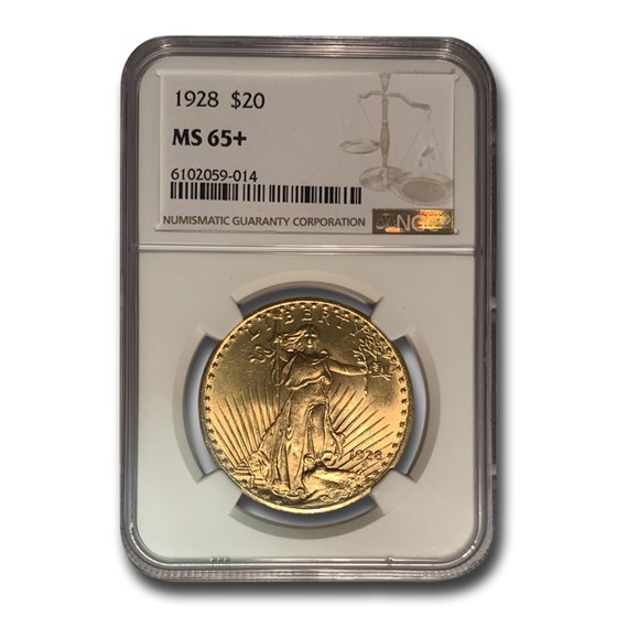 1928 $20 Saint-Gaudens Gold Double Eagle MS-65+ NGC 1928 $20 Saint-Gaudens Gold Double Eagle MS-65+ NGC