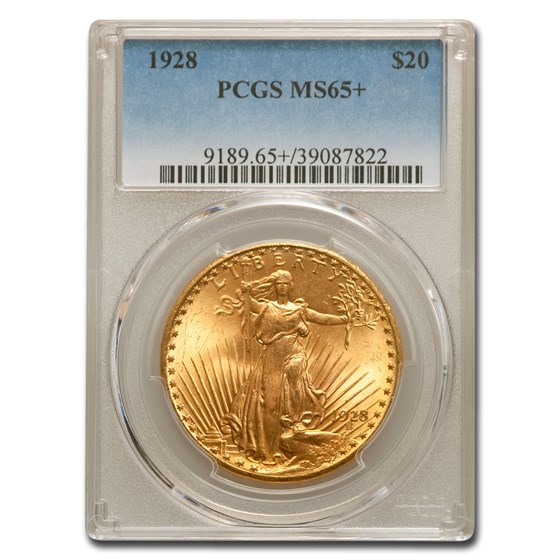 1928 $20 Saint-Gaudens Gold Double Eagle MS-65+ PCGS 1928 $20 Saint-Gaudens Gold Double Eagle MS-65+ PCGS