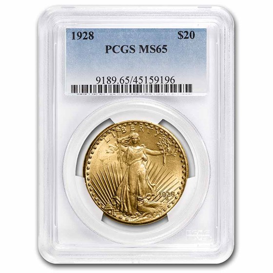 1928 $20 Saint-Gaudens Gold Double Eagle MS-65 PCGS 1928 $20 Saint-Gaudens Gold Double Eagle MS-65 PCGS