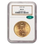 1928 $20 St Gaudens Gold Double Eagle MS-63 NGC CAC