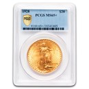 1928 $20 St. Gaudens Gold Double Eagle MS-65+ PCGS