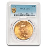 1928 $20 St Gaudens Gold Double Eagle MS-65+ PCGS