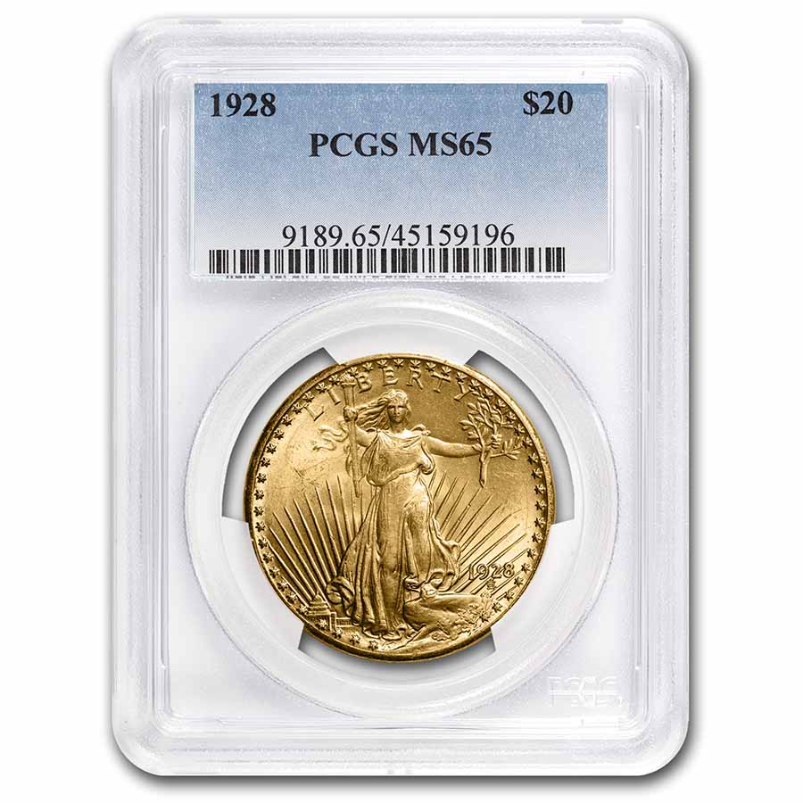 1928 $20 St Gaudens Gold Double Eagle MS-65 PCGS US Mint