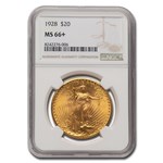 1928 $20 St Gaudens Gold Double Eagle MS-66+ NGC
