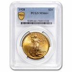 1928 $20 St Gaudens Gold Double Eagle MS-66+ PCGS