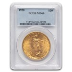 1928 $20 St Gaudens Gold Double Eagle MS-66 PCGS