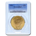 1928 $20 St Gaudens Gold Double Eagle MS-67 PCGS