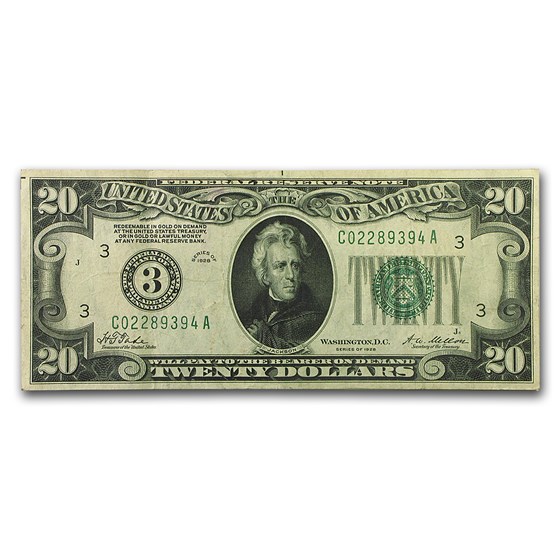 1928 (3-Philadelphia) $20 FRN VF 1928 (3-Philadelphia) $20 FRN VF
