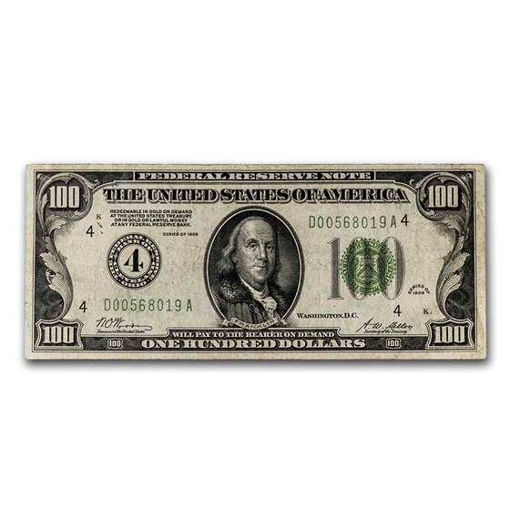 1928 (4-Cleveland) $100 FRN VF (Fr#2150-D) 1928 (4-Cleveland) $100 FRN VF (Fr#2150-D)
