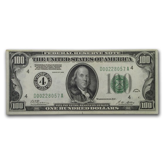 1928 (4-Cleveland) $100 FRN XF (Fr#2150-D) 1928 (4-Cleveland) $100 FRN XF (Fr#2150-D)