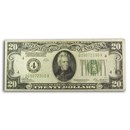 1928 (4-Cleveland) $20 FRN Fine (Fr#2050-D)