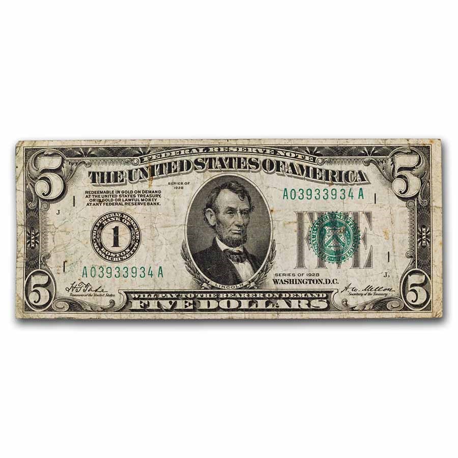 1928 $5.00 FRN Cull/Good (Random Series)