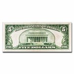 1928 $5.00 U.S. Note Red Seal AU (Fr#1525)