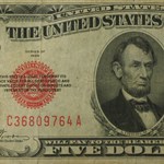 1928 $5.00 U.S. Note Red Seal Fine (Fr#1525)