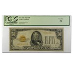 1928 $50 Gold Certificate VF-20 PCGS (Fr#2404)