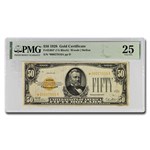 1928* $50 Gold Certificate VF-25 PMG (Fr#2404*) Star Note