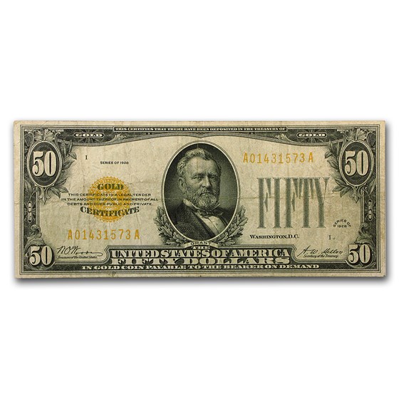 1928 $50 Gold Certificate VF (Fr#2404) 1928 $50 Gold Certificate VF (Fr#2404)