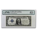 1928-A $1.00 Silver Certificates CU-63 EPQ PMG (Fr#1601)