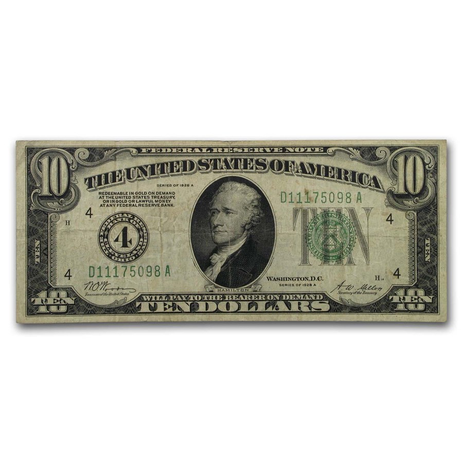 1928-A (4-Cleveland) $10 FRN VF (Fr#2001-D)
