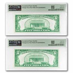1928-A (7-Chicago) $5.00 FRN CU-64 EPQ PMG (Fr#1951-G) Changeover
