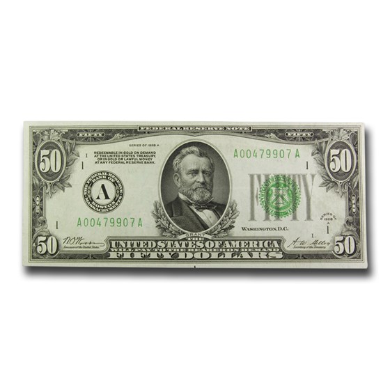 1928-A (A-Boston) $50 FRN XF (Fr#2101-A) 1928-A (A-Boston) $50 FRN XF (Fr#2101-A)