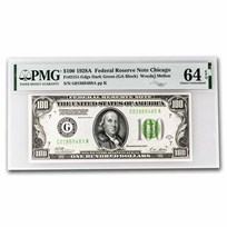 1928-A (G-Chicago) $100 FRN CU-64 EPQ PMG (Fr#2151-G)
