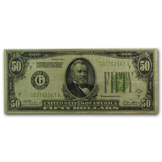 1928-A (G-Chicago) $50 FRN Fine (LGS) 1928-A (G-Chicago) $50 FRN Fine (LGS)