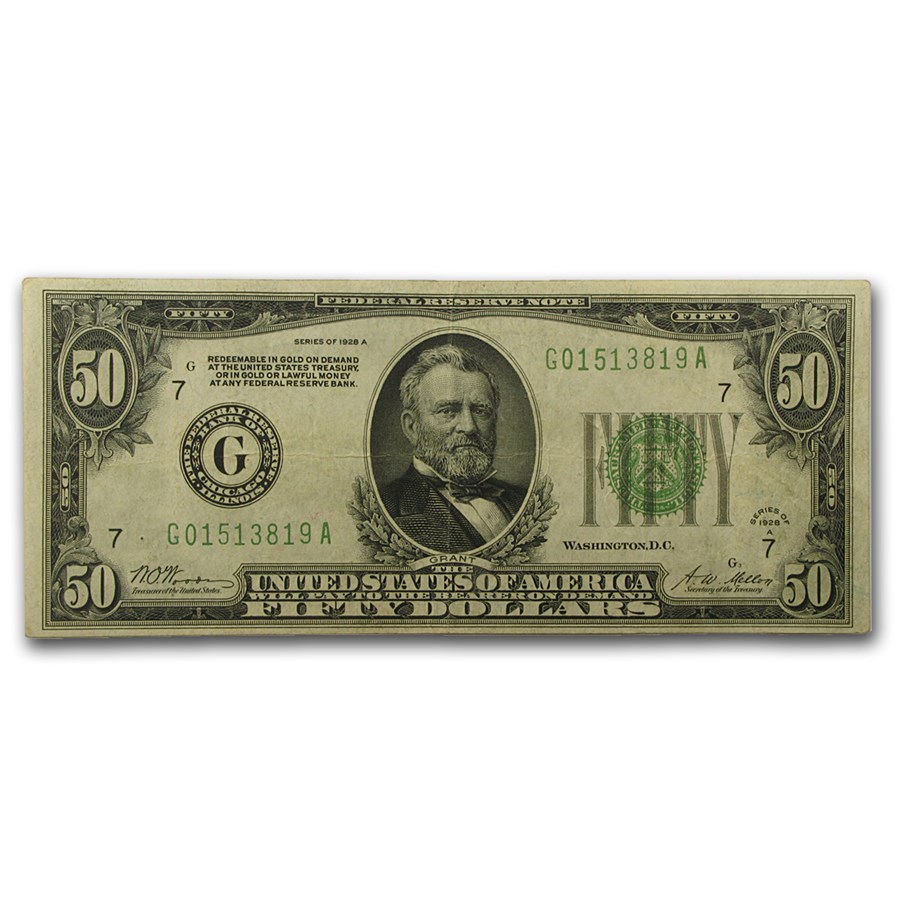 1928-A (G-Chicago) $50 FRN VF (Fr#2101-G)