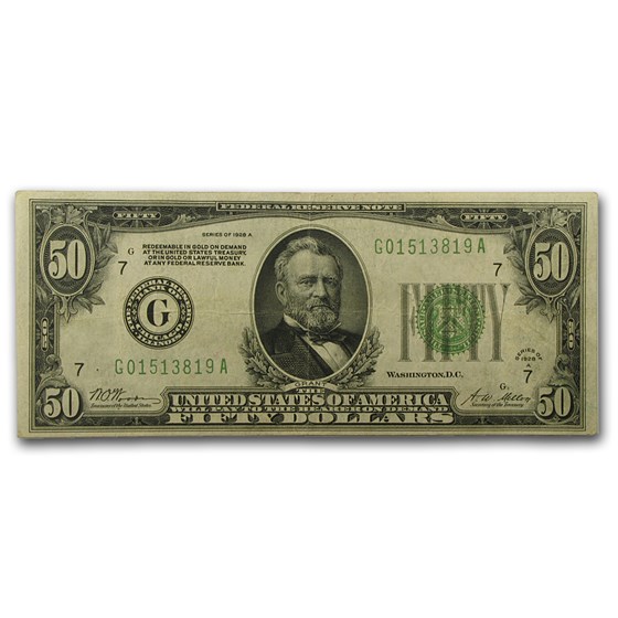 1928-A (G-Chicago) $50 FRN VF 1928-A (G-Chicago) $50 FRN VF