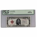 1928-B $5.00 U.S. Note Red Seal Choice CU-65 PPQ PCGS (Fr#1527)