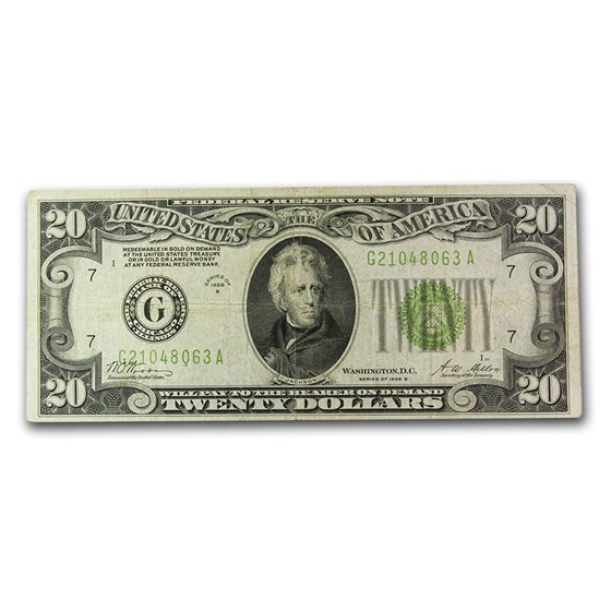 1928-B (G-Chicago) $20 FRN VF (Fr#2052-G) 1928-B (G-Chicago) $20 FRN VF (Fr#2052-G)