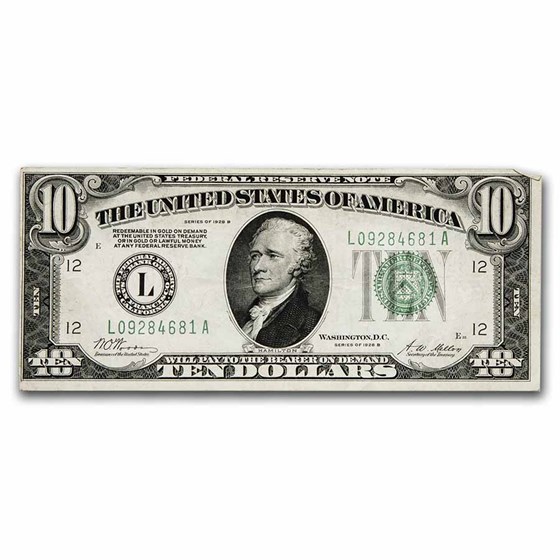1928-B (L-San Francisco) $10 FRN XF (Fr#2002-L) 1928-B (L-San Francisco) $10 FRN XF (Fr#2002-L)