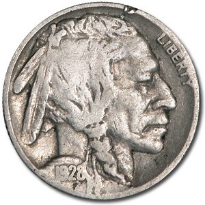 1928 Buffalo Nickel Good+