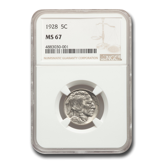 1928 Buffalo Nickel MS-67 NGC 1928 Buffalo Nickel MS-67 NGC