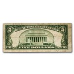 1928-C* $5.00 U.S. Note Fine (Fr#1528*) Star Note