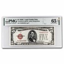 1928-C $5.00 U.S. Note Red Seal Gem CU-65 EPQ PMG (Fr#1528)