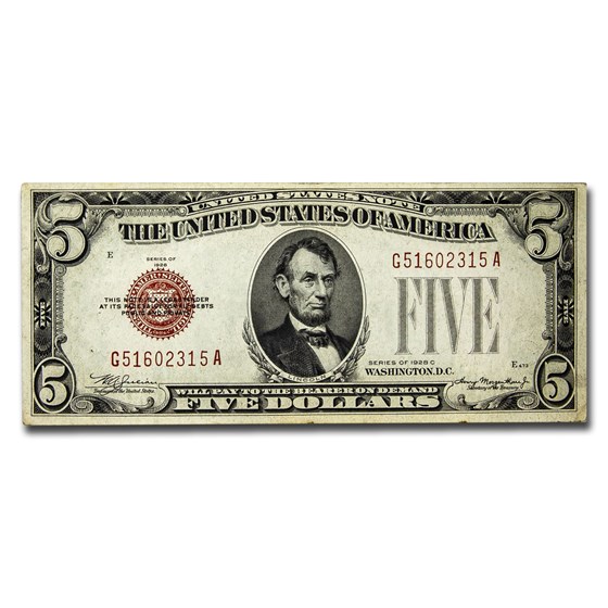 1928-C $5.00 U.S. Note Red Seal VF (Details) 1928-C $5.00 U.S. Note Red Seal VF (Details)