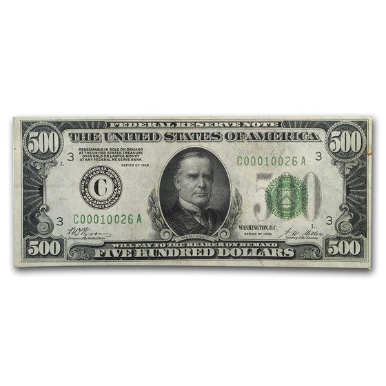 1928 (C-Philadelphia) $500 FRN VF (Fr#2200-C)