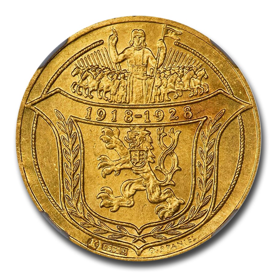 1928 Czechoslovakia Gold 2 Dukaten MS-65 NGC
