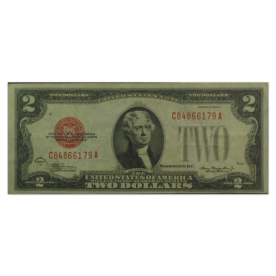 1928-D $2.00 U.S. Note Red Seal VF (Fr#1505)