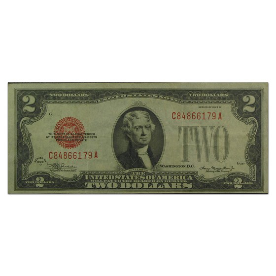 1928-D $2.00 U.S. Note Red Seal VF (Fr#1505) 1928-D $2.00 U.S. Note Red Seal VF (Fr#1505)