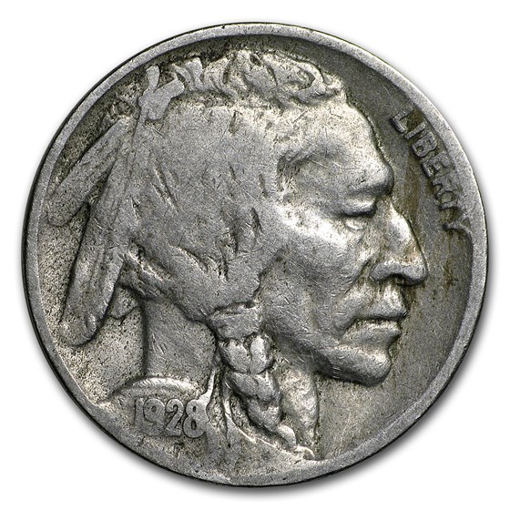 1928 buffalo nickel no mint mark