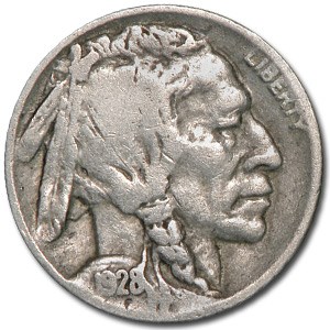 1928-D Buffalo Nickel Good+